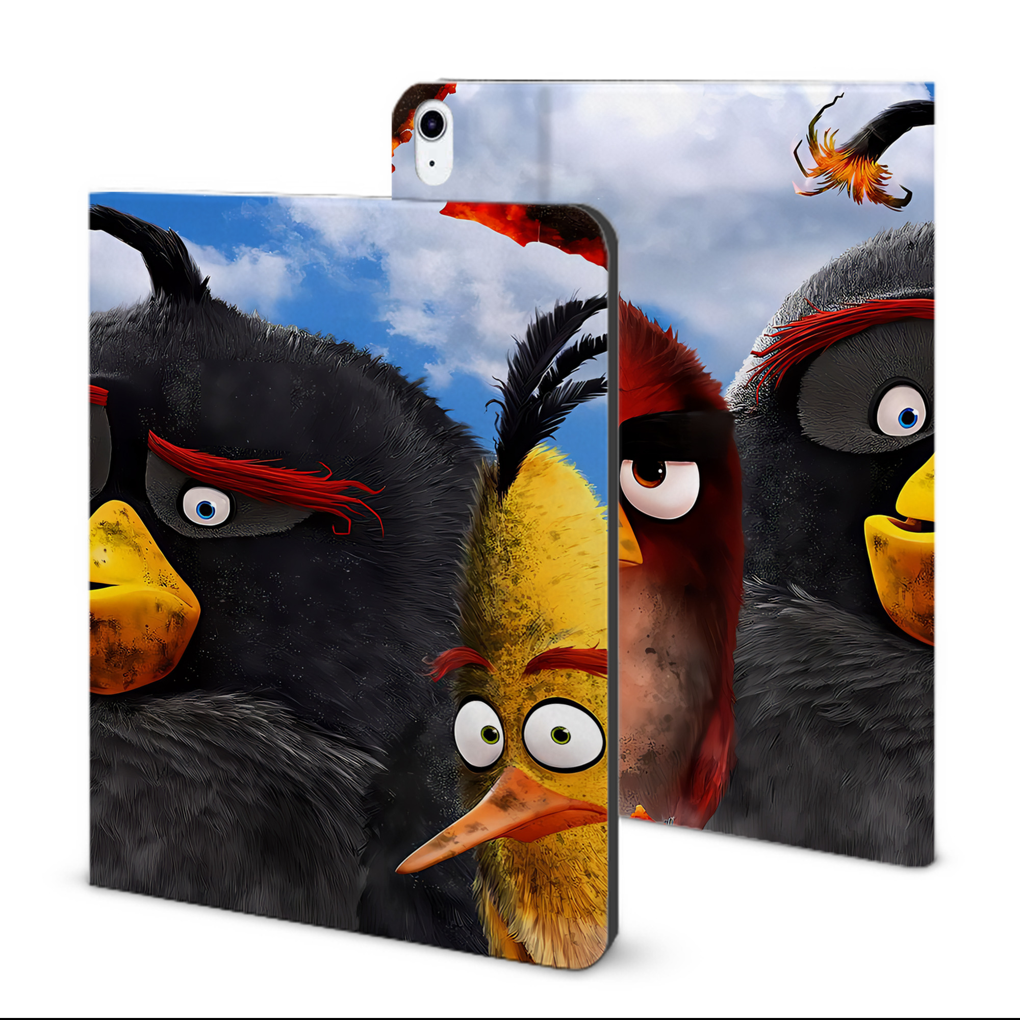 （画像用） Angry Birds アングリーバード IPad ケース ブック型 PUレザー TPU 耐衝撃 軽量 薄型 ペン収納なし 全面保護 IPad 各モデル対応